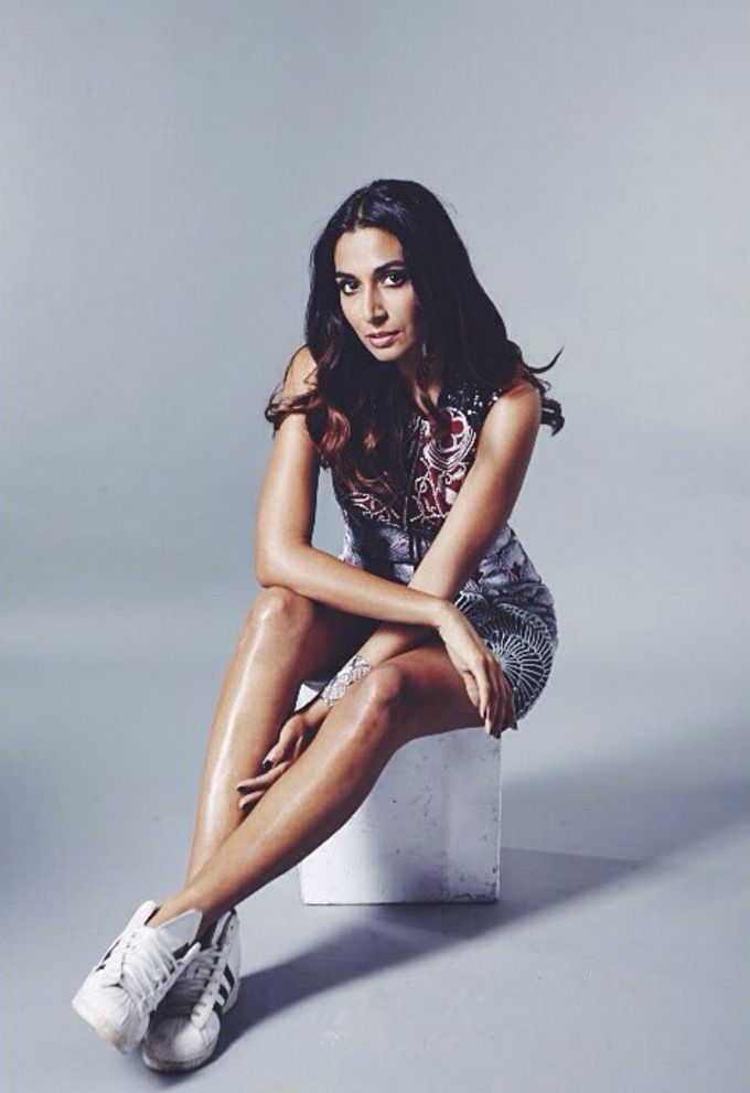 Monica's relaxed street side in Grazia India. (source: @monicadogra on Instagram)