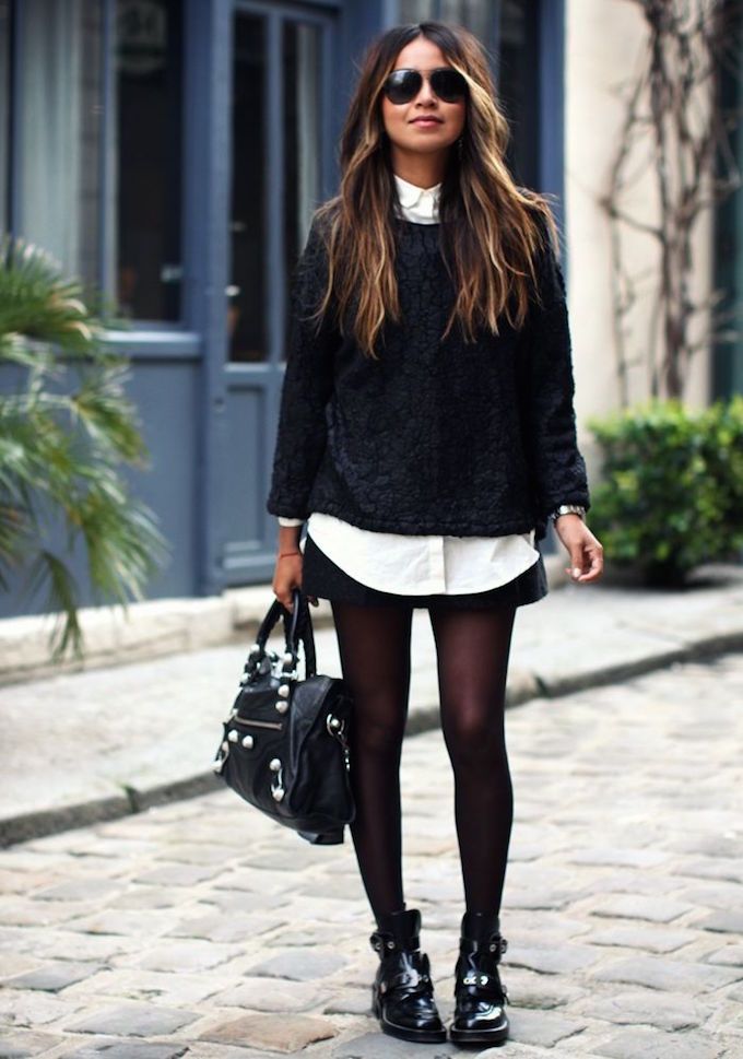 Outfits tumblr con online falda negra