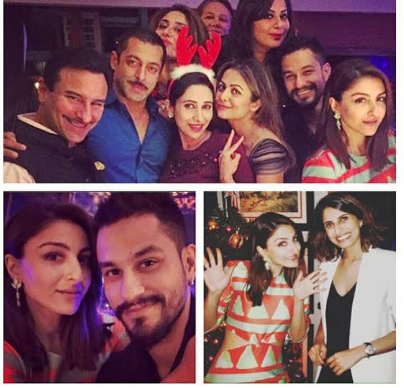 Saif, Kareena, Karisma, Amrita, Salman, Soha and Kunal's Christmas celebrations | Source: Instagram |