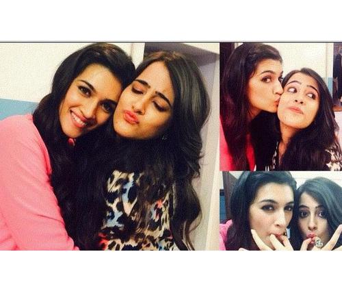 Kriti Sanon with her sister Nupur Sanon