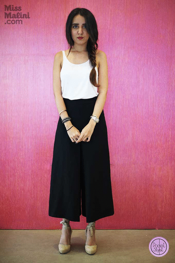 Pocket Stylist schools you on what tops work the best with culottes.