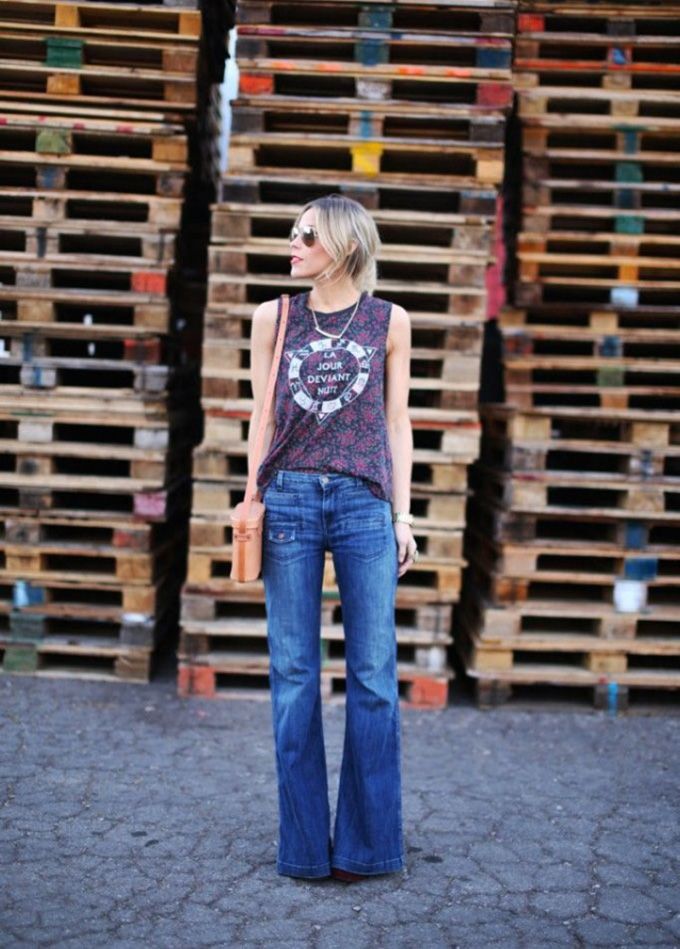 Add a little bit of a rocker attitude with a bohemian soul with an old band tee and them jeans. Pic: Atlantic-pacific.blogspot.com