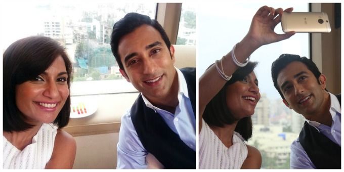MissMalini poses for a selfie with Rahul Khanna