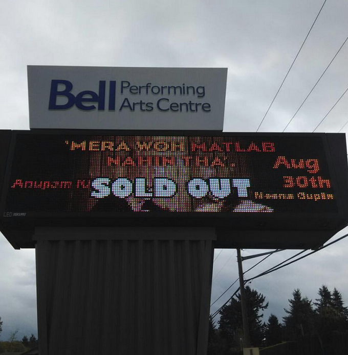 Sold out shows throughout the North America Tour! Source: Mr. Kher's Instagram