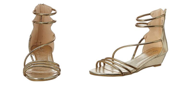 Women's Gold Fashion Sandals from Tremode— 1880 INR