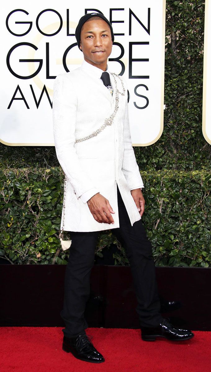 Pharrel Williams in Chanel | Image Source: instyle.com