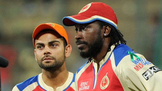 Chris Gayle and Virat Kohli