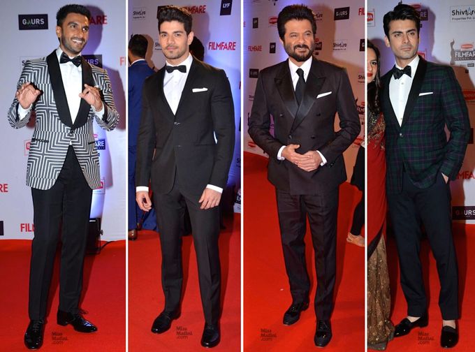 The best-dressed men at the 2016 Filmfare Awards (Photo courtesy | Viral Bhayani)