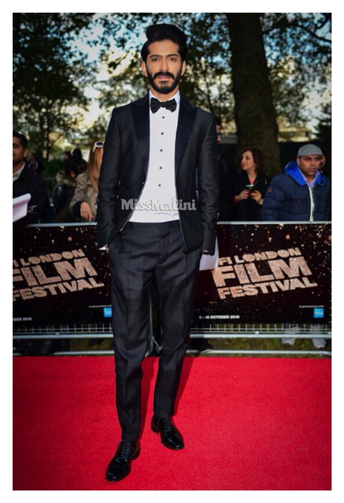 Harshvardhan Kapoor in Dsquared2 at the Mirzya premiere during the 60th BFI London Film Festival at Embankment Garden Cinema on October 6, 2016 in London, England