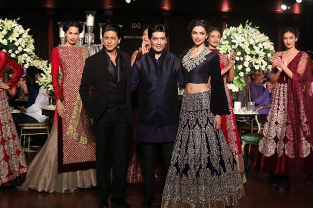 Shah Rukh Khan, Manish Malhotra and Deepika Padukone