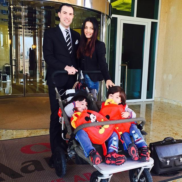Peter Haag and Celina Jaitly with their kids | Source: Twitter |