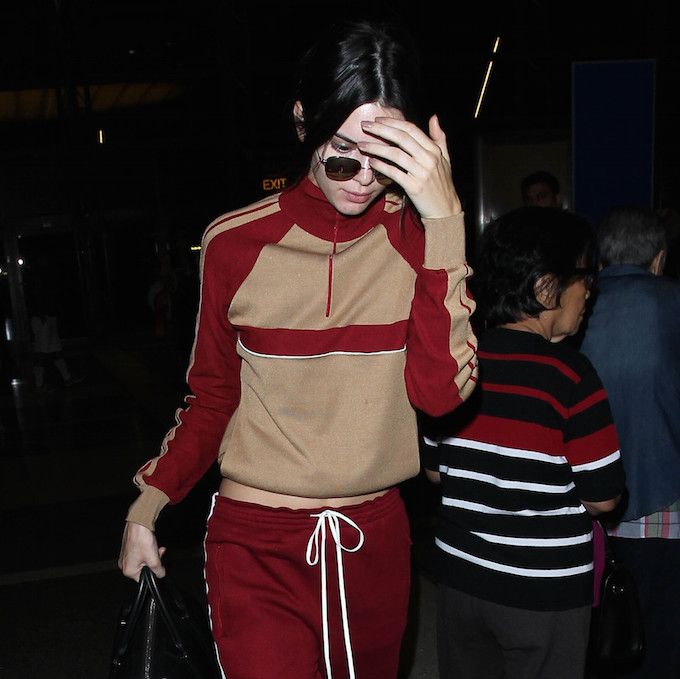 Only Kendall Jenner Can Pull Off Wearing A Tracksuit With Heels!