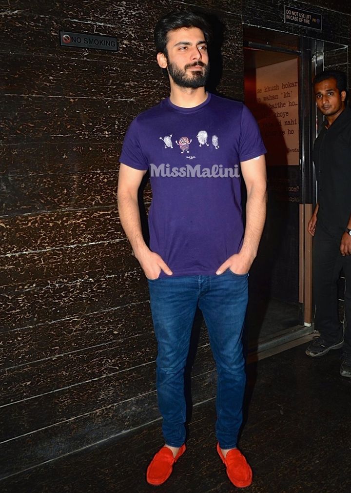 Fawad Khan in Paul Smith, Diesel and Gucci for Kapoor & Sons cinema visit (Photo courtesy | Viral Bhayani)