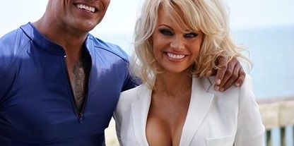 Pamela Anderson Joined The Cast of Baywatch & The Rock Posted This Photo With Her