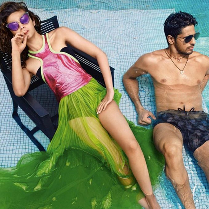 Alia in DSquared2 & Prism | Sidharth in Zegna for Vogue March 2016