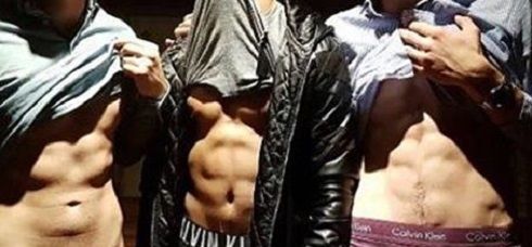 Guess Which Star Kid Is Flaunting His Abs Here