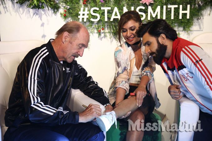 Stan Smith signs Miss Malini's favourite sneakies