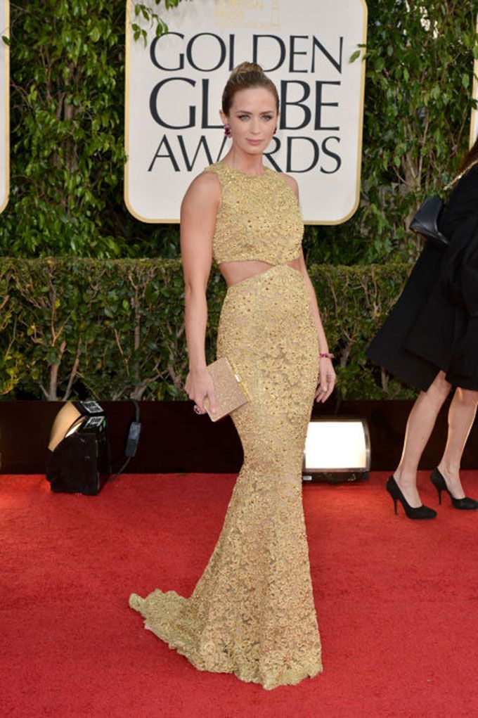 Emily Blunt in Michael Kors | Image Source: elle.com