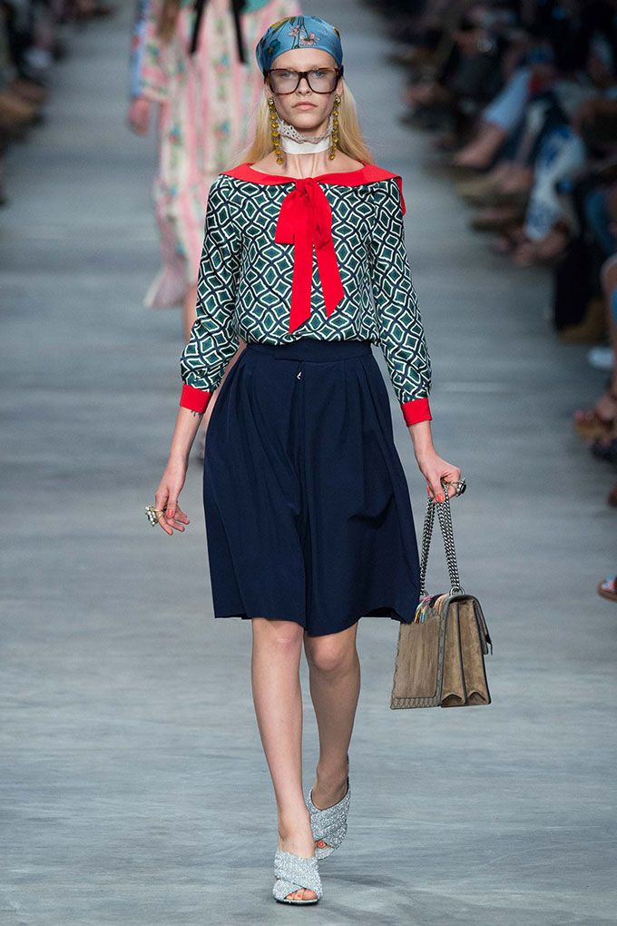 Gucci SS16 - Geek Chic in all it's glory. Pic - Fordmodelsblog.com
