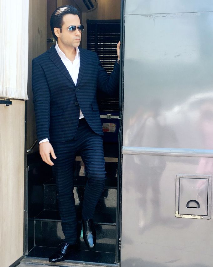 Emraan Hashmi in Andrea Pompilio, Ermenegildo Zegna and Tod’s on the sets of India’s Got Talent
