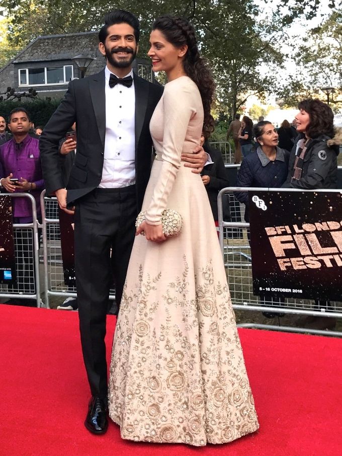 Harshvardhan Kapoor and Saiyami Kher at the Mirzya premiere during the 60th BFI London Film Festival at Embankment Garden Cinema on October 6, 2016 in London, England