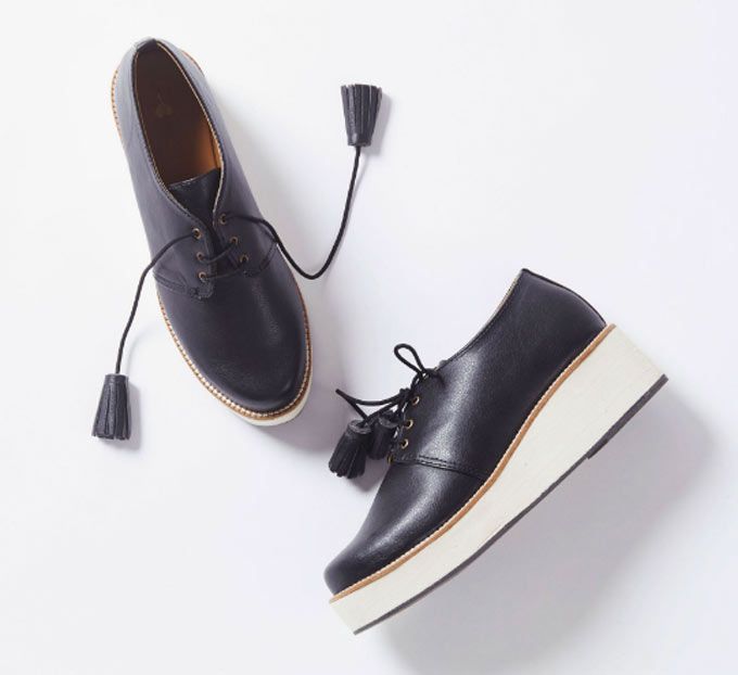 Black Wedge Oxfords from The Label Life