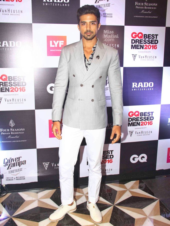 Saqib Saleem in Anuj Madaan, Paul Smith and Clark’s at the 2016 GQ Best Dressed party