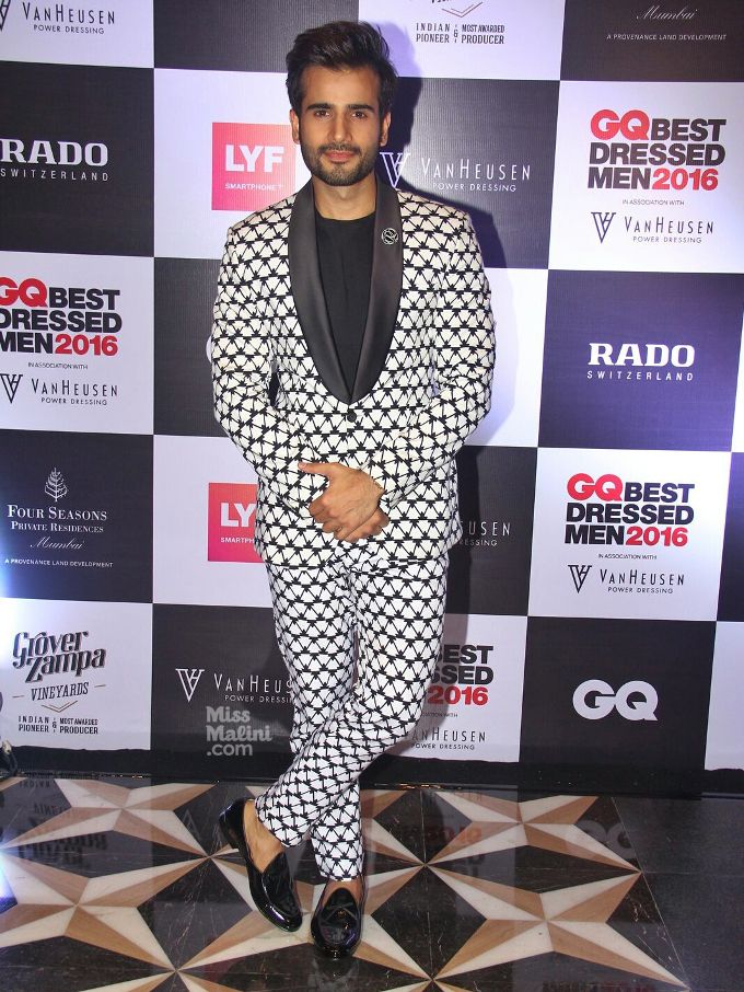 Karan Tacker in AT By Anasha Thakkar at the 2016 GQ Best Dressed party
