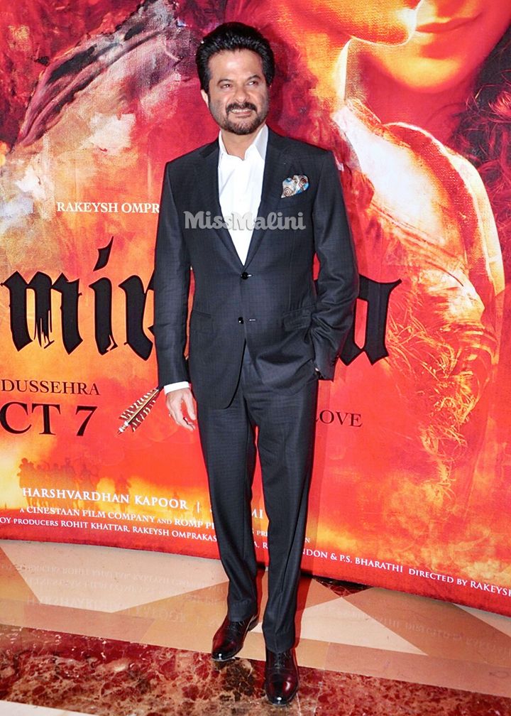 Anil Kapoor in Ermenegildo Zegna, Dolce & Gabbana and Dior Homme at the Mirzya music launch (Photo courtesy | Viral Bhayani)