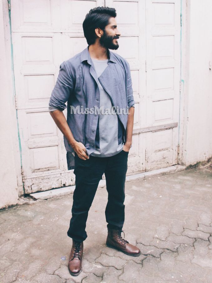 Harshvardhan Kapoor in Vaibhav Singh, Abhishek Paatni, Armani Jeans and Alberto Torresi during Mirzya promotions (Photo courtesy | Viral Bhayani)