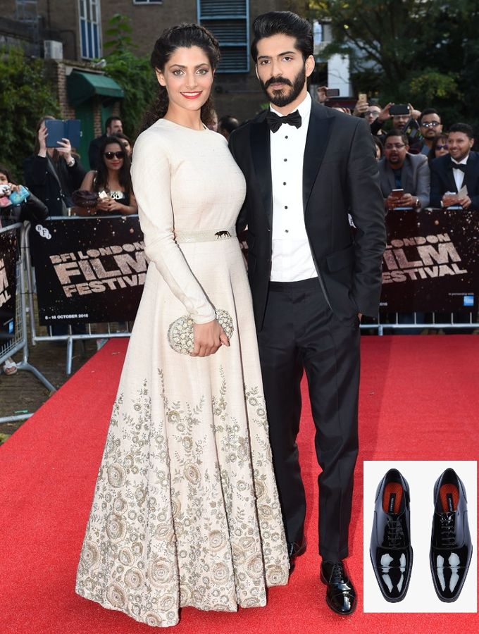 Harshvardhan Kapoor in Dsquared2 ‘Ubaldo Laced Up’ shoes at the Mirzya premiere during the 60th BFI London Film Festival at Embankment Garden Cinema on October 6, 2016 in London, England (Photo courtesy | Zimbio)