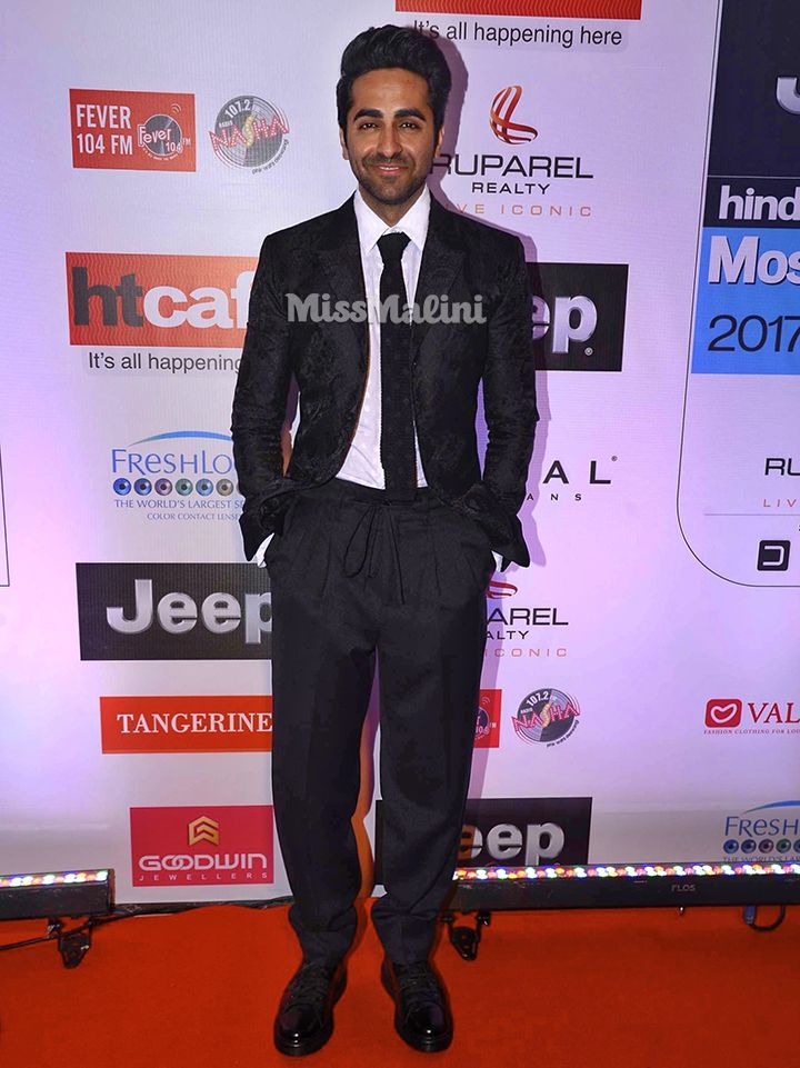 Ayushmann Khurrana in Ermenegildo Zegna at the 2017 HT’s Mumbai’s Most Stylish Awards (Photo courtesy | Viral Bhayani)