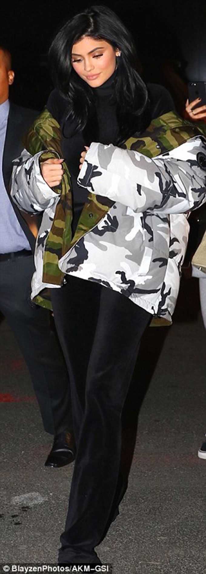 Kylie Jenner in Vetements x Canada Goose | Image Source: dailymail.co.uk
