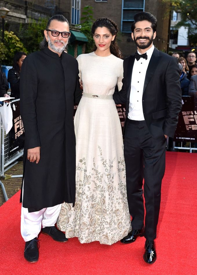 Rakeysh Omprakash Mehra, Saiyami Kher and Harshvardhan Kapoor at the Mirzya premiere during the 60th BFI London Film Festival at Embankment Garden Cinema on October 6, 2016 in London, England (Photo courtesy | Zimbio)