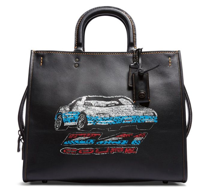 Coach Car Embellished Rouge Bag
