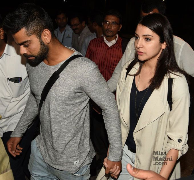 Photos: Virat Kohli Picks Anushka Sharma Up At Mohali Airport