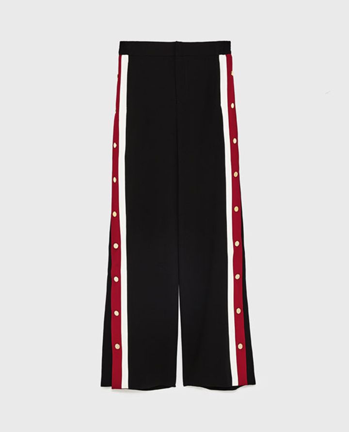 Pajama-Style Trousers With Side Stripes | Image Source: www.zara.com/in