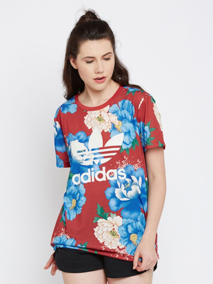 Adidas originals printed round neck t-shirt | Image source www.koovs.com