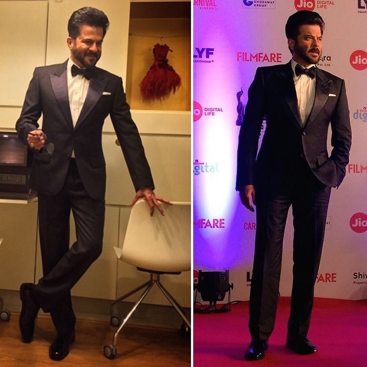 Anil Kapoor in Saint Laurent and Dolce & Gabbana at the 2017 Filmfare Awards