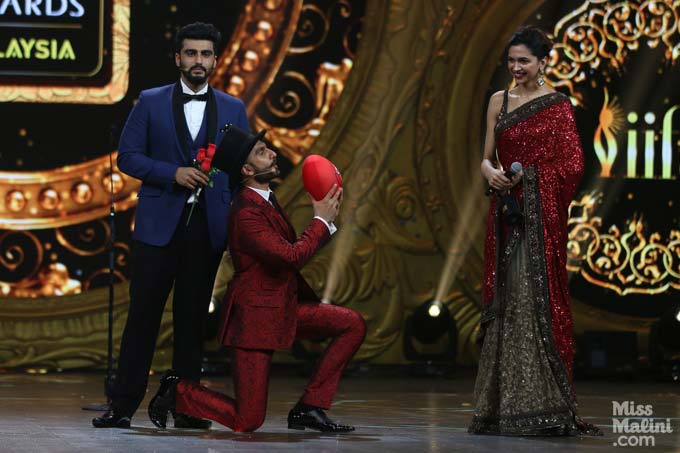 Arjun Kapoor, Ranveer Singh and Deepika Padukone