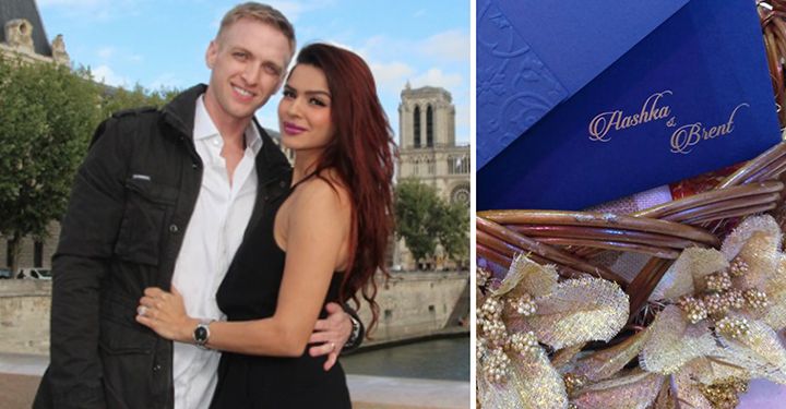 Check Out Aashka Goradia &#038; Brent Goble’s Beautiful Wedding Card!