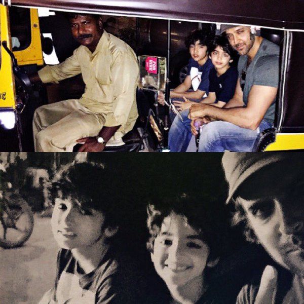 Hrithik Roshan Takes His Kids On An “Adventurous” Auto Ride In Mumbai