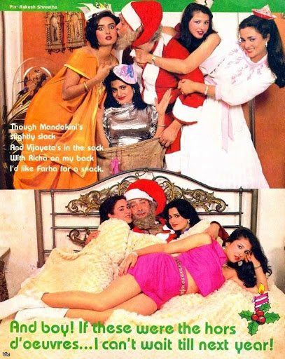 This Vintage Photo Has Kareena Kapoor’s Dad Randhir Dressed As Santa &#038; Four Actresses As His Elves