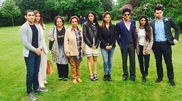 The Bachchans & The Khans Pose Together At Navya Naveli & Aryan Khan’s Graduation