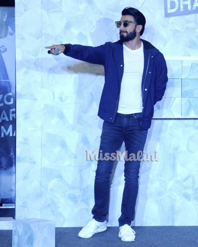 Ranveer Singh in Ermenegildo Zegna, Diesel, adidas Originals Equipment and Delalle at the Colgate Power Freeze launch (Photo courtesy | Viral Bhayani)