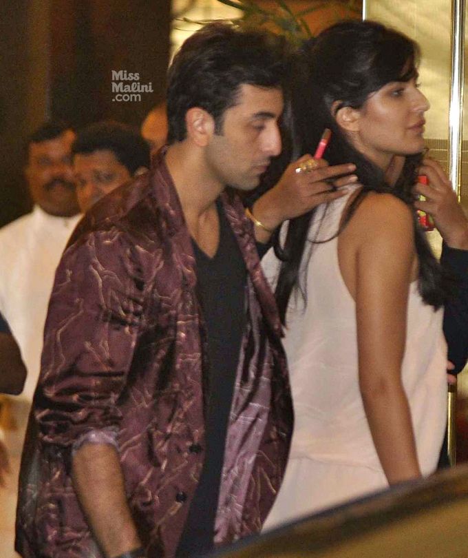Ranbir Kapoor and Katrina Kaif at Arjun Kapoor’s 30th birthday party (Photo courtesy | Viral Bhayani)
