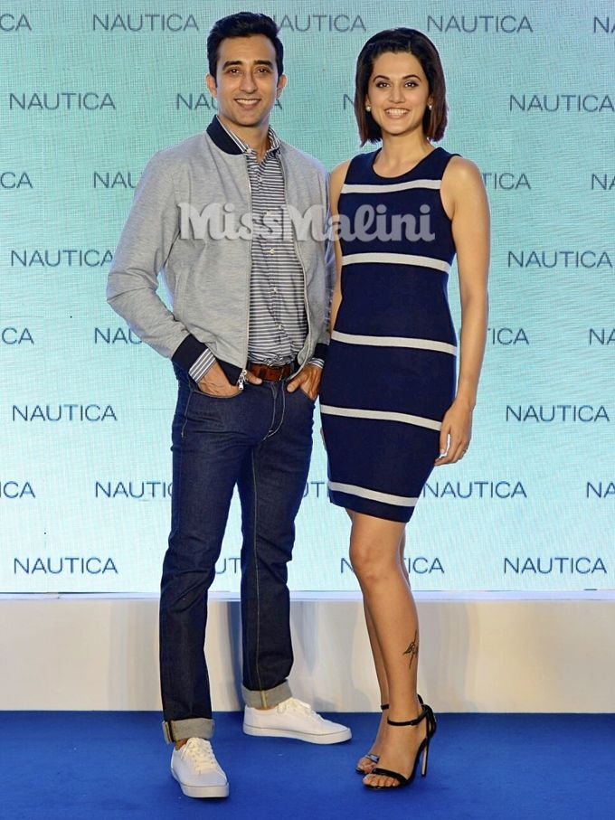 Rahul Khanna and Taapsee Pannu in Nautica at the launch of Nautica’s Autumn/Winter’16 collection (Photo courtesy | Viral Bhayani)