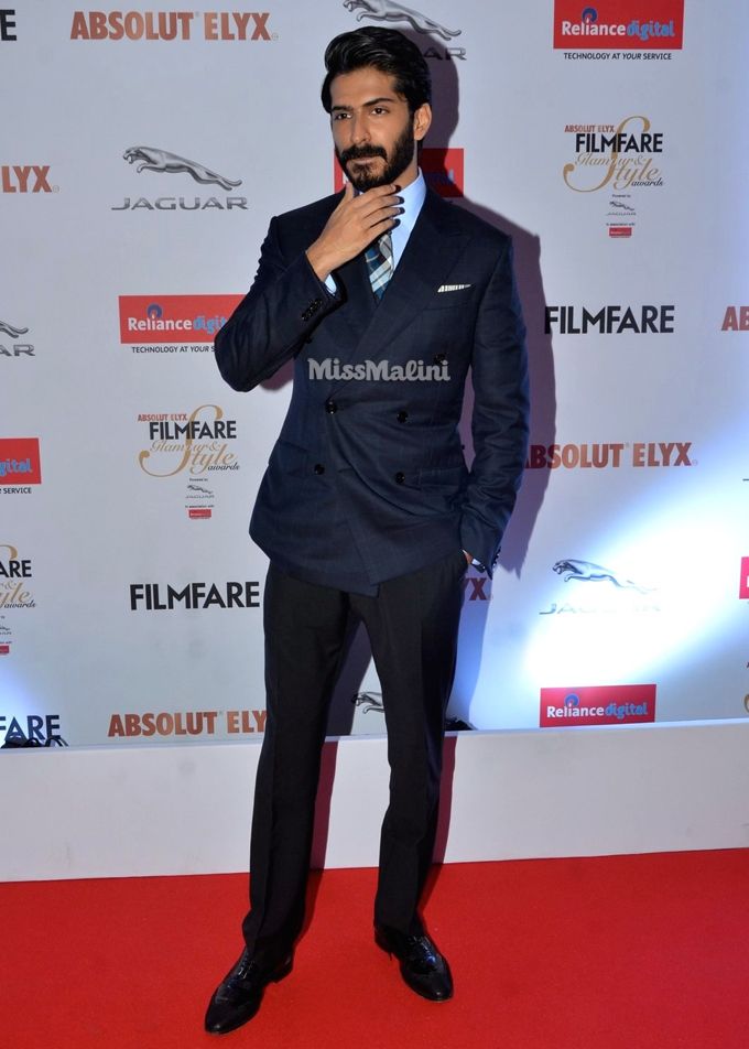 Hardhvardhan Kapoor in Ermenegildo Zegna Autumn/Winter’16, Selected Homme, Brooks Brothers, Dior Homme, San Baweja and The Meraki Project at the 2016 Filmfare Glamour & Style Awards (Photo courtesy | Viral Bhayani)