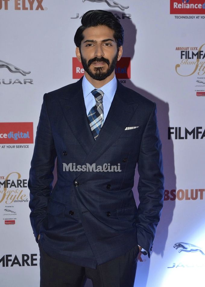 Hardhvardhan Kapoor in Ermenegildo Zegna Autumn/Winter’16, Selected Homme, Brooks Brothers, Dior Homme, San Baweja and The Meraki Project at the 2016 Filmfare Glamour & Style Awards (Photo courtesy | Viral Bhayani)