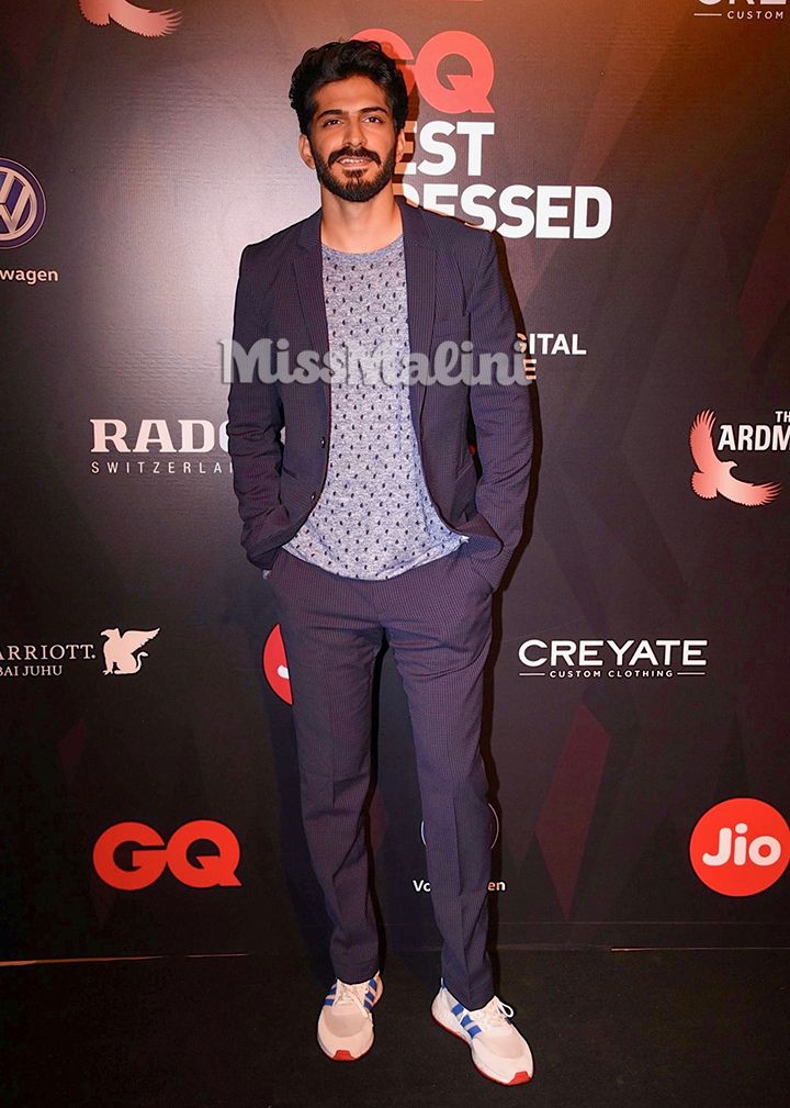 Harshvardhan Kapoor in Paul Smith, Scotch & Soda and adidas Originals at the 2017 GQ Best Dressed party (Photo courtesy | Viral Bhayani)